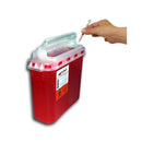 SHARPS CONTAINER, 3 GALLON, RED BASE/ TRANSLUCENT ROTARY LID, 10/CS, SOLD AS CASE OAK 10001325
