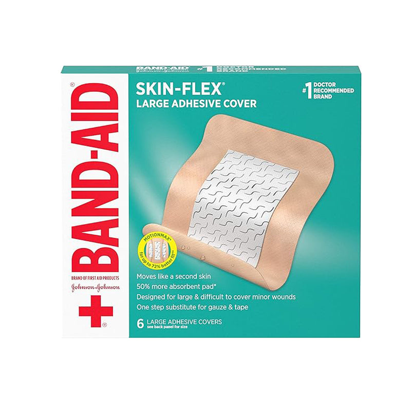 Pad, Adh Band-Aid Skin-Flex Lg(6/Bx), Sold As 6/Box J 38137119252