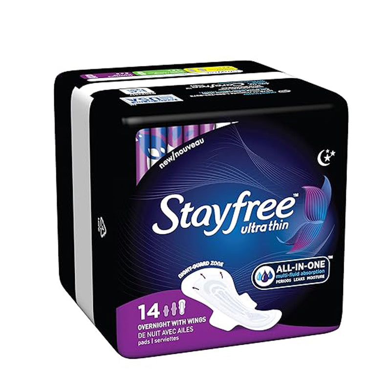 Pad, Stayfree Ultra Thin Overnight (14/Pk 8Pk/Cs), Sold As 14/Pack Energizer 07830007046