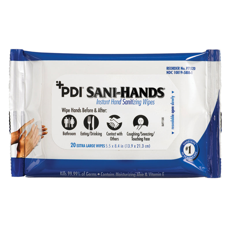 PDI SANI-HANDS® BEDSIDE PACK LTDQTY HANDWIPES SANI-HANDSBEDSIDE PK 20/PK 48PK/CS