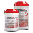 PLUS GERMICIDAL DISPOSABLE CLOTH, LARGE 6" X 6¾", 160/CANISTER, 12 CANISTERS/CS, SOLD AS CASE PDI 106