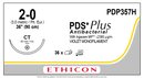 SUTURE, TAPER POINT, SIZE 2-01, 36", VIOLET MONOFILAMENT, NEEDLE CT, ½ CIRCLE, 3 DZ/BX, SOLD AS BOX ETHICON 243