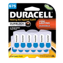 Duracell Hearing Aid Battery Battery Hearing Air Zinc Aid12/Pk 2Pk/Bx 12Bx/Cs Upc 84448 -DA675B12RC - BriteSources