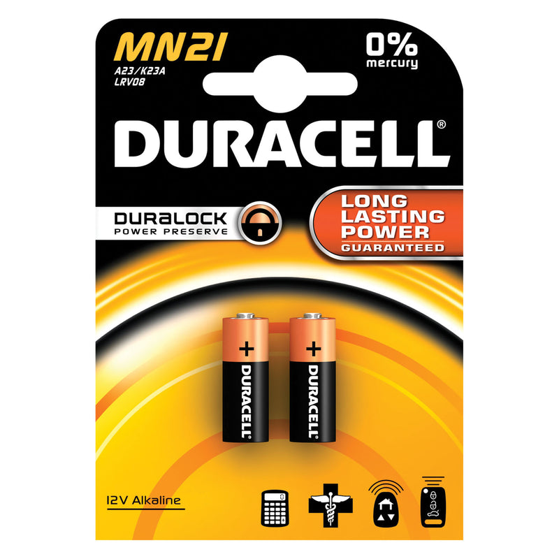 DURACELL® COPPERTOP® ALKALINE RETAIL BATTERY WITH DURALOCK POWER PRESERVE™ TECHNOLOGY BATTERY ALKALINE COPPERTOP 12V2PK 6PK/BX RETAIL UPC 66150