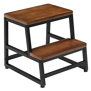 Profex Step Stools. Wood Step Stool, 14"W X 10"D X 8"H, Non-Slip Top, Natural Finish. , Each