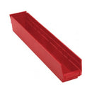 SHELF BIN, 23 5/8" X 4 1/8" X 4", RED, 16/CTN, SOLD AS CARTON QUANTUM 10001086