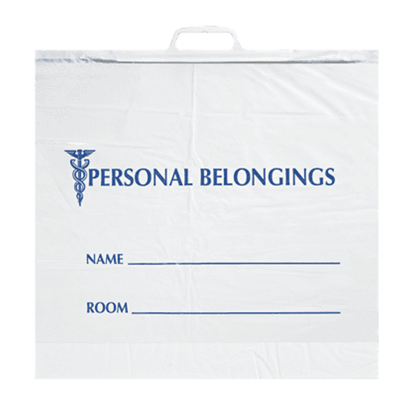 RD PLASTICS PATIENT BELONGINGS BAGS BAG PB DRAWSTRING CLEAR18X20 3.5 B.G. BLU PRNT 500/CS