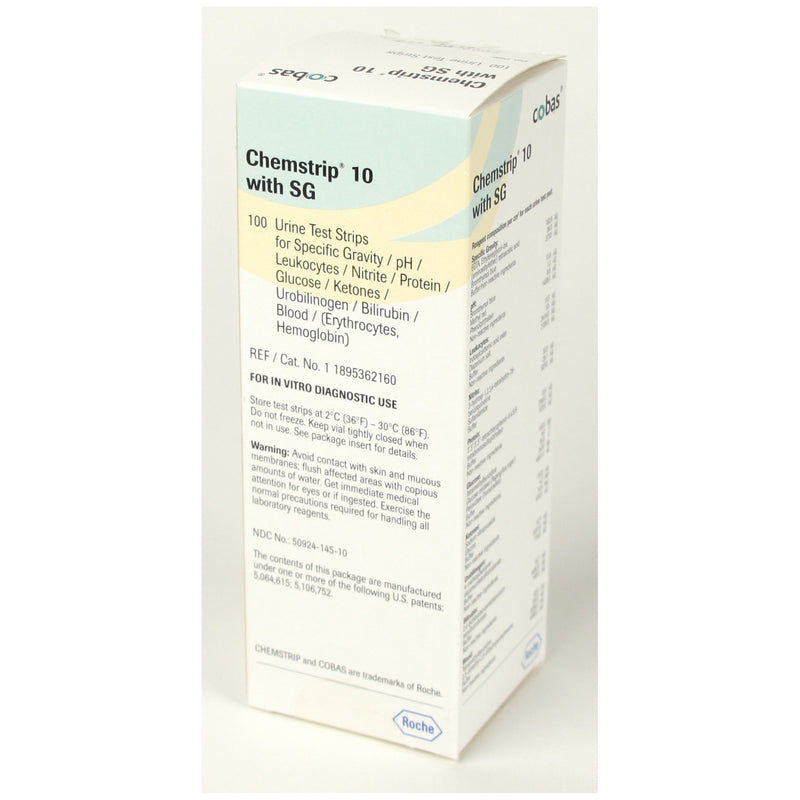 Roche Chemstrip Urinalysis Products Test Strips Chemstrip 10 W/Sg100/Vial -11895362160