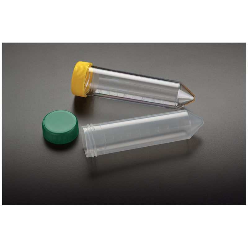 50ML CENTRIFUGE TUBE, STERILE, POLYPROPYLENE, GREEN CAP, 25/RACK, 20 RACK/CS, SOLD AS CASE SIMPORT 10000280
