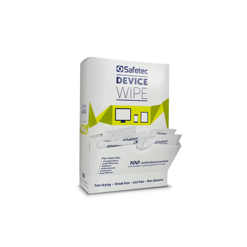 SAFETEC® DEVICE WIPE, 100/BX, 10 BX/CS, SOLD AS CASE SAFETEC 10001289