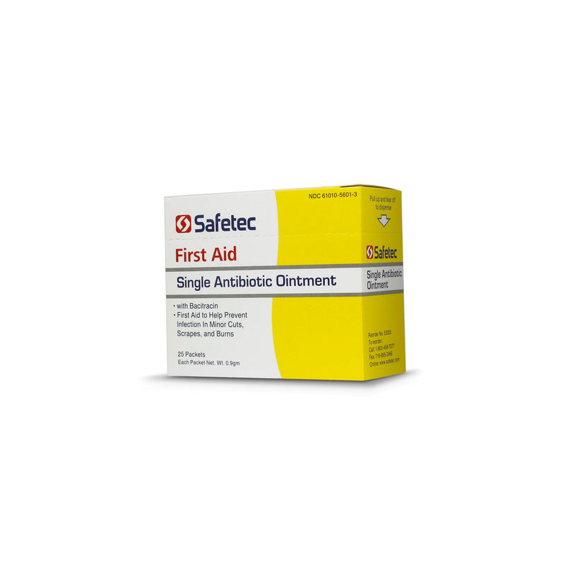 SINGLE BACITRACIN .9 POUCH, 25 PCH/BX, 36 BX/CS, SOLD AS CASE SAFETEC 10001289
