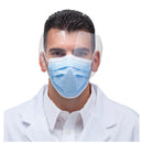 HIGH FILTRATION EAR LOOP MASK WITH FACE SHIELD, BLUE, 25/BX, SOLD AS BOX SULTAN 10000215