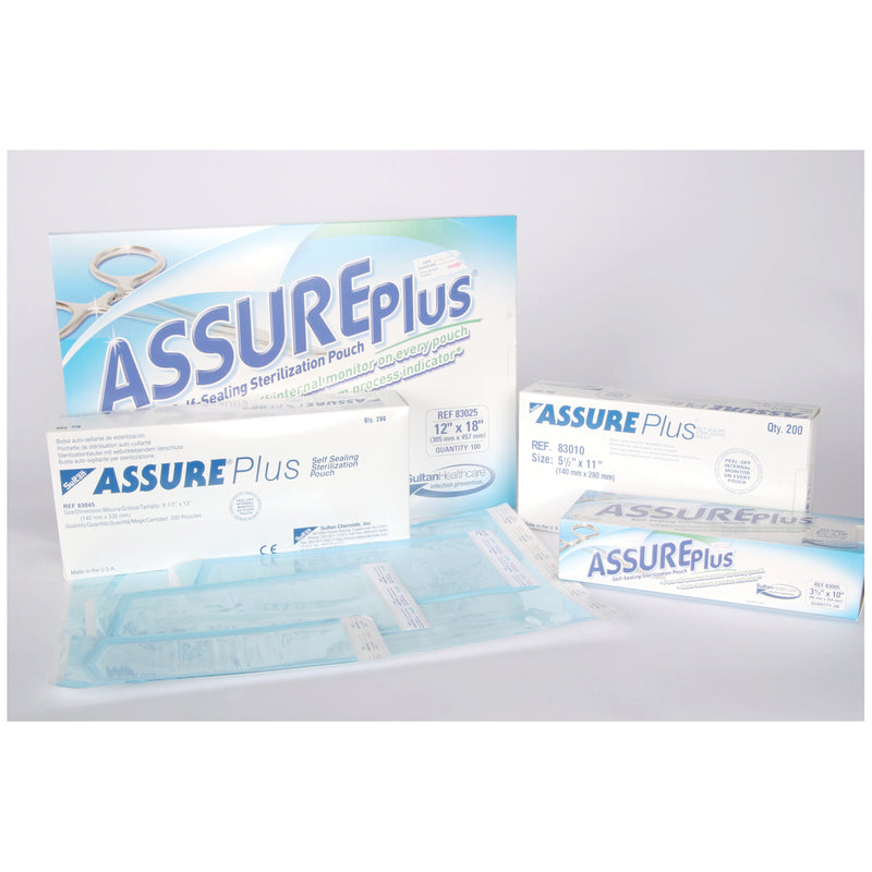 SULTAN ASSURE PLUS™ STERILIZATION POUCHES POUCH STERILIZATION ASSUREPLUS12X18 100/BX 10BX/CS