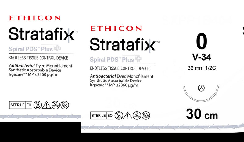 Ethicon Stratafix Spiral Pds Plus Knotless Tissues Control Device Spiral Pds Plus Violet V-34 030Cm 12/Bx -SXPP1B404 - BriteSources
