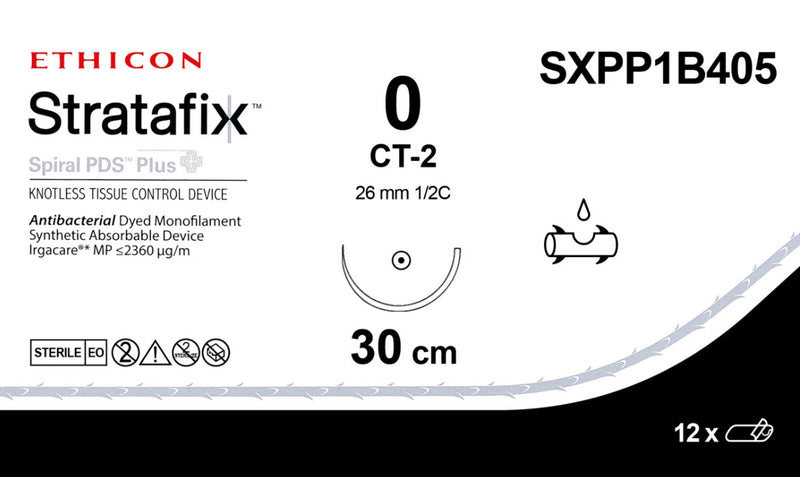 Ethicon Stratafix Spiral Pds Plus Knotless Tissues Control Device Spiral Pds Plus Violet Ct-2 030Cm 12/Bx -SXPP1B405 - BriteSources