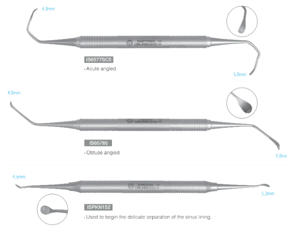 Sinus Lift Instrument Set, 8 pcs by Osung - Osung USA