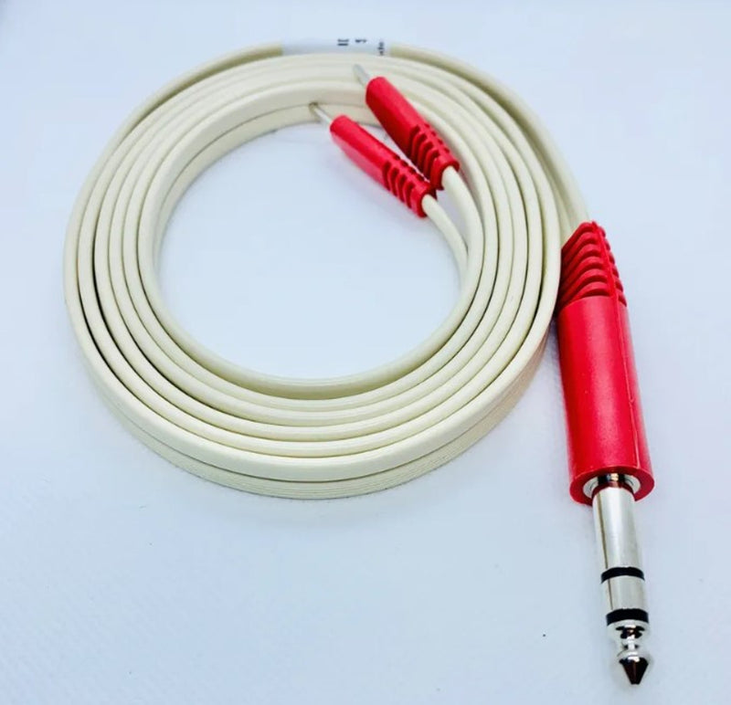 CANADIAN MEDICAL LEADWIRES - 1/4" STEREO SERIES. LEADWIRE STR STEREO GOLD72 LEAD IVRY RED/RED (DROP), EACH