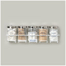 CLEAR PLASTIC SUNDRY JARS, BLUE IMPRINT, PLASTIC LIDS, 6½"H X 4¼"DIA, 5/CS, SOLD AS CASE DUKAL 10000117