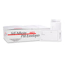 PRINTED PILL ENVELOPE, 3½" X 2¼", SELF ADHESIVE, 500/BX, SOLD AS BOX DUKAL 10000117