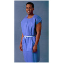 PATIENT GOWN, 30" X 42", MEDIUM, BLUE, NON-WOVEN, DEXTER MATERIAL, CREPE EXTERIOR, 50/CS, SOLD AS CASE TIDI 203