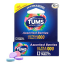 TUMS ULTRA STRENGTH 1000 ANTACID CHEWABLE TABLETS ASSORTED FRUIT, SOLD AS 1/BOTTLE GLAXO 00135011814