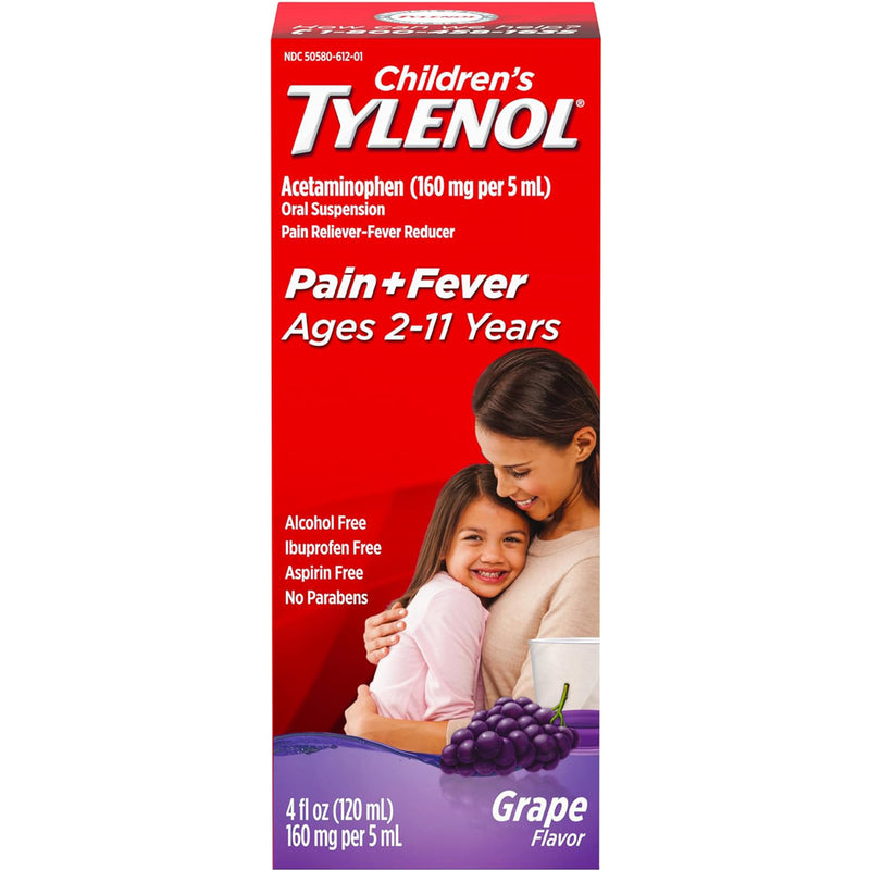 Tylenol Children'S Pain + Fever Oral Suspension Grape Flavor, Sold As 36/Case Johnson 300450296047