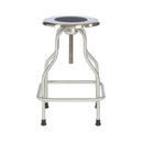 REVOLVING STOOL, STAINLESS STEEL WITH BACK & RING FOOT REST, SEAT HEIGHT 25" - 31", NON-CORROSIVE MODEL, SOLD AS EACH UMF 10001064