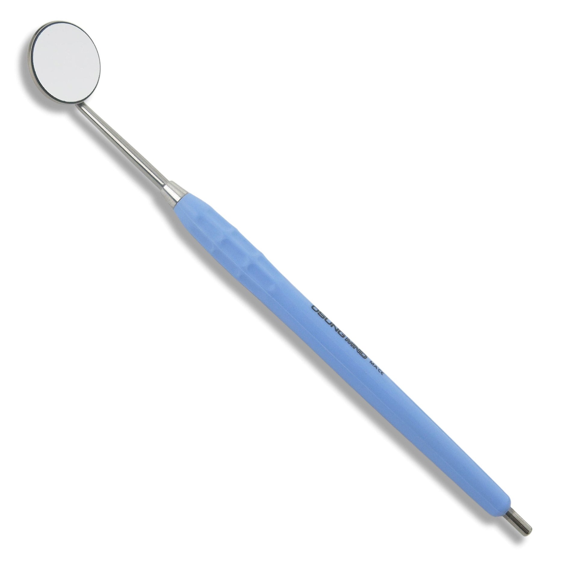 Mouth Mirror, Front Surface, Cone Socket No. 4, 22mm dia, Blue Handle, EA - Osung USA