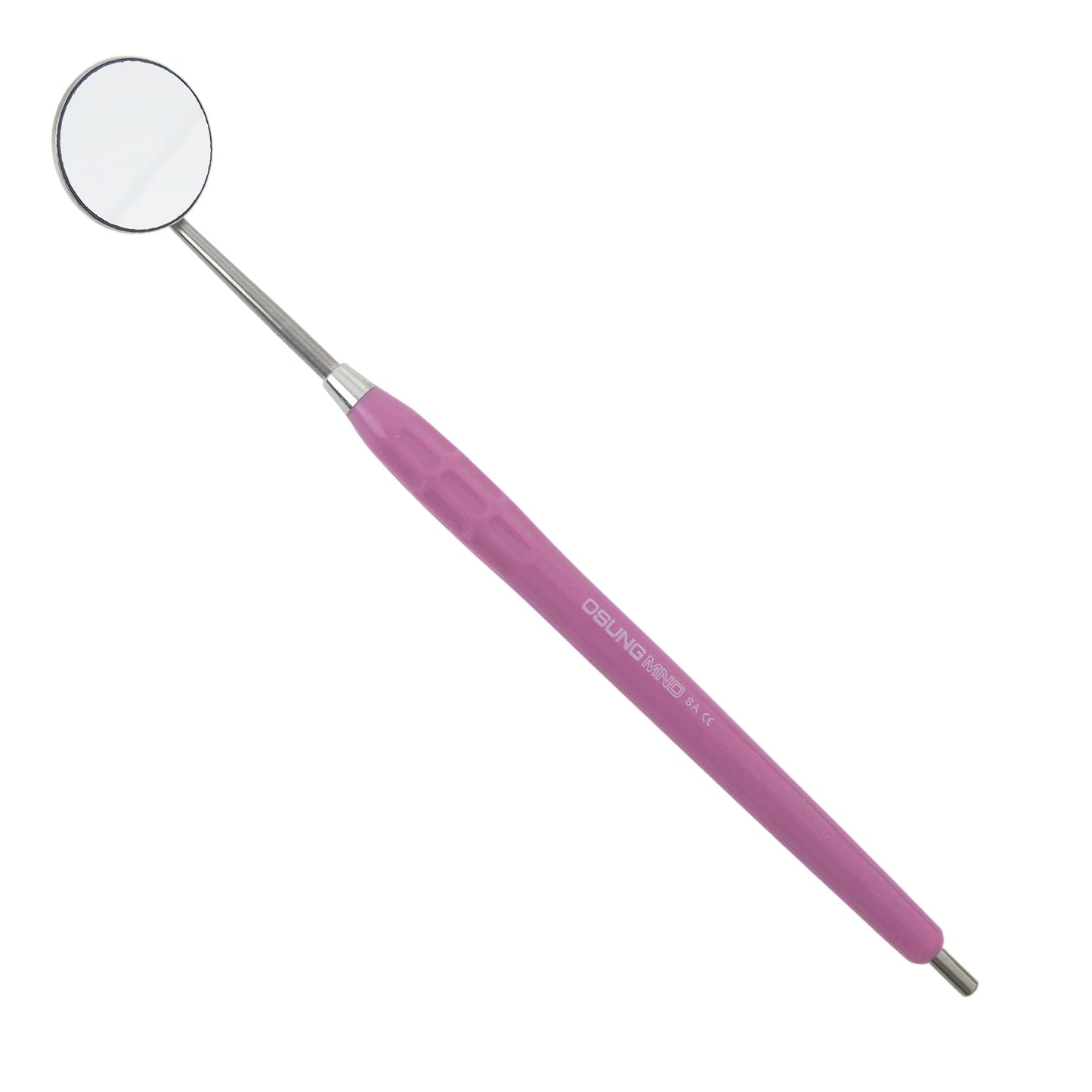 Mouth Mirror Front Surface, Cone Socket No. 5, 24mm dia, Purple Handle, EA - Osung USA