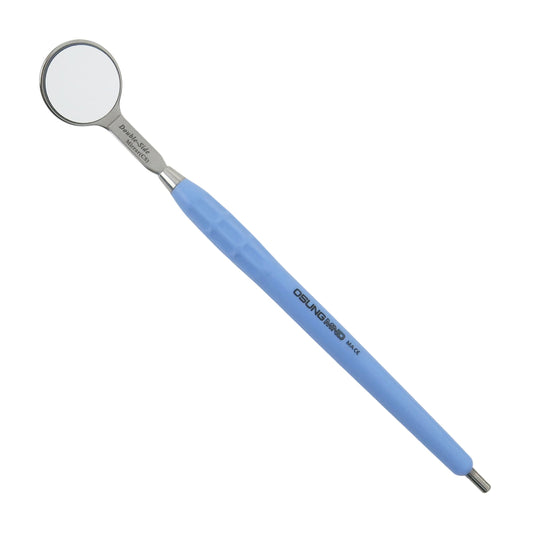 Mouth Mirror, Front Surface Double Side,Cone Socket No. 4, 22mm dia, Blue Handle, EA - Osung USA