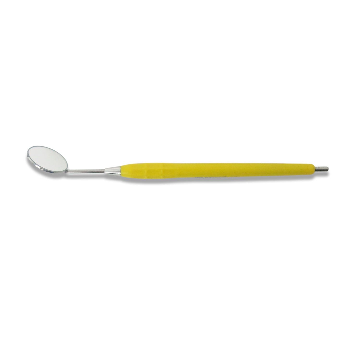 Mouth Mirror Simple Stem No. 5, 24mm dia, yellow handle, EA - Osung USA