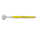 Mouth Mirror Simple Stem No. 5, 24mm dia, yellow handle, EA - Osung USA