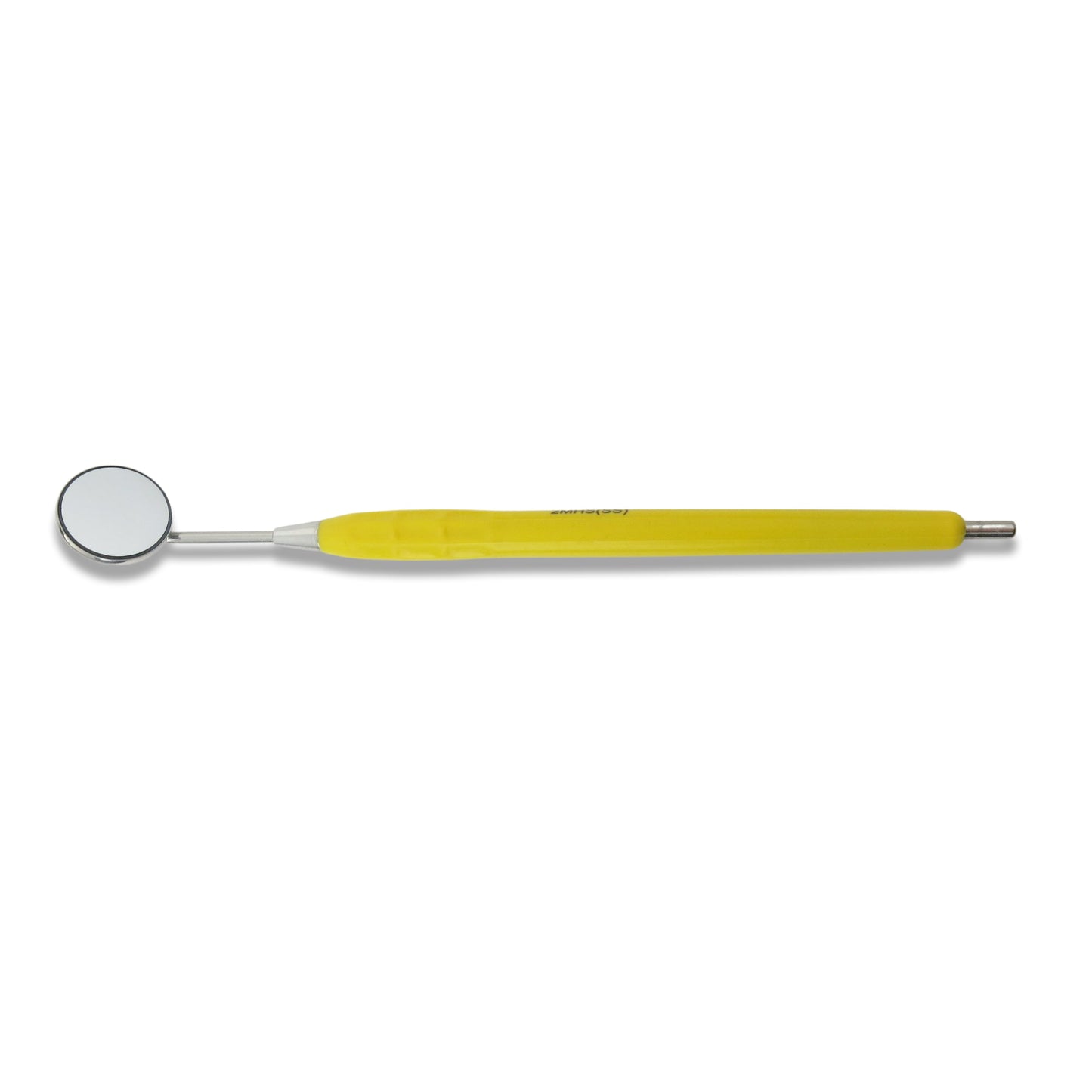 Mouth Mirror, Front Surface, Simple Stem No. 4, 22mm dia, yellow handle, EA - Osung USA