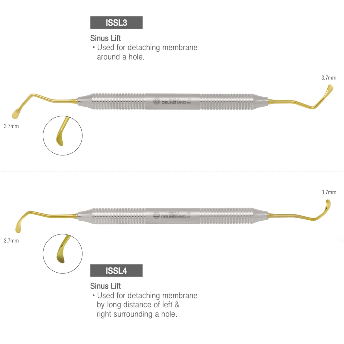 Osung Sinus Lift Instrument Kit 4 Pcs -ISSL - Osung USA