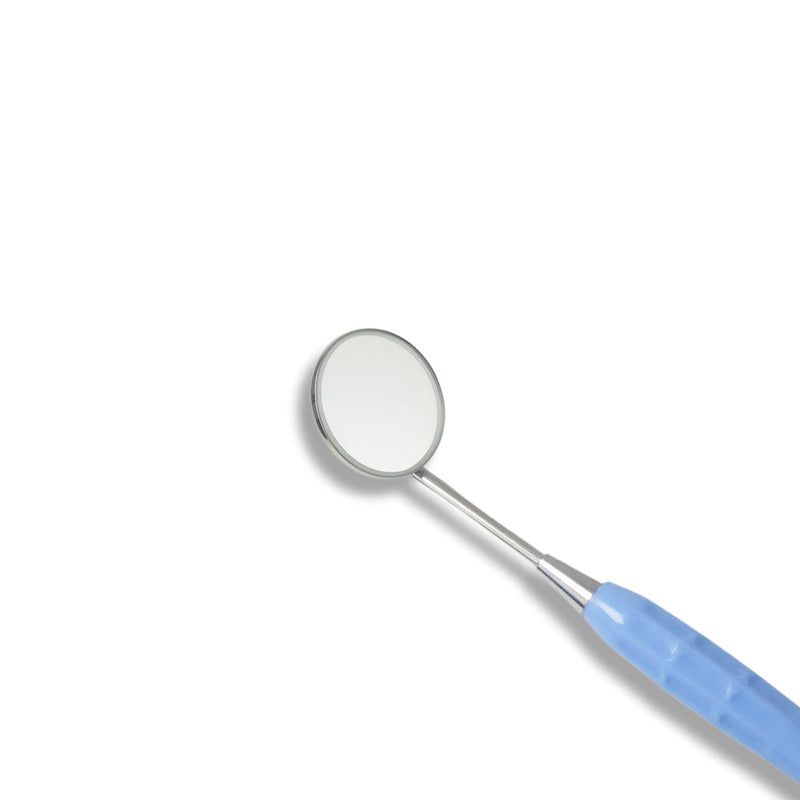 Mouth Mirror, Autoclavable Handle, Simple Stem, Blue, 2MHS1 - Osung USA
