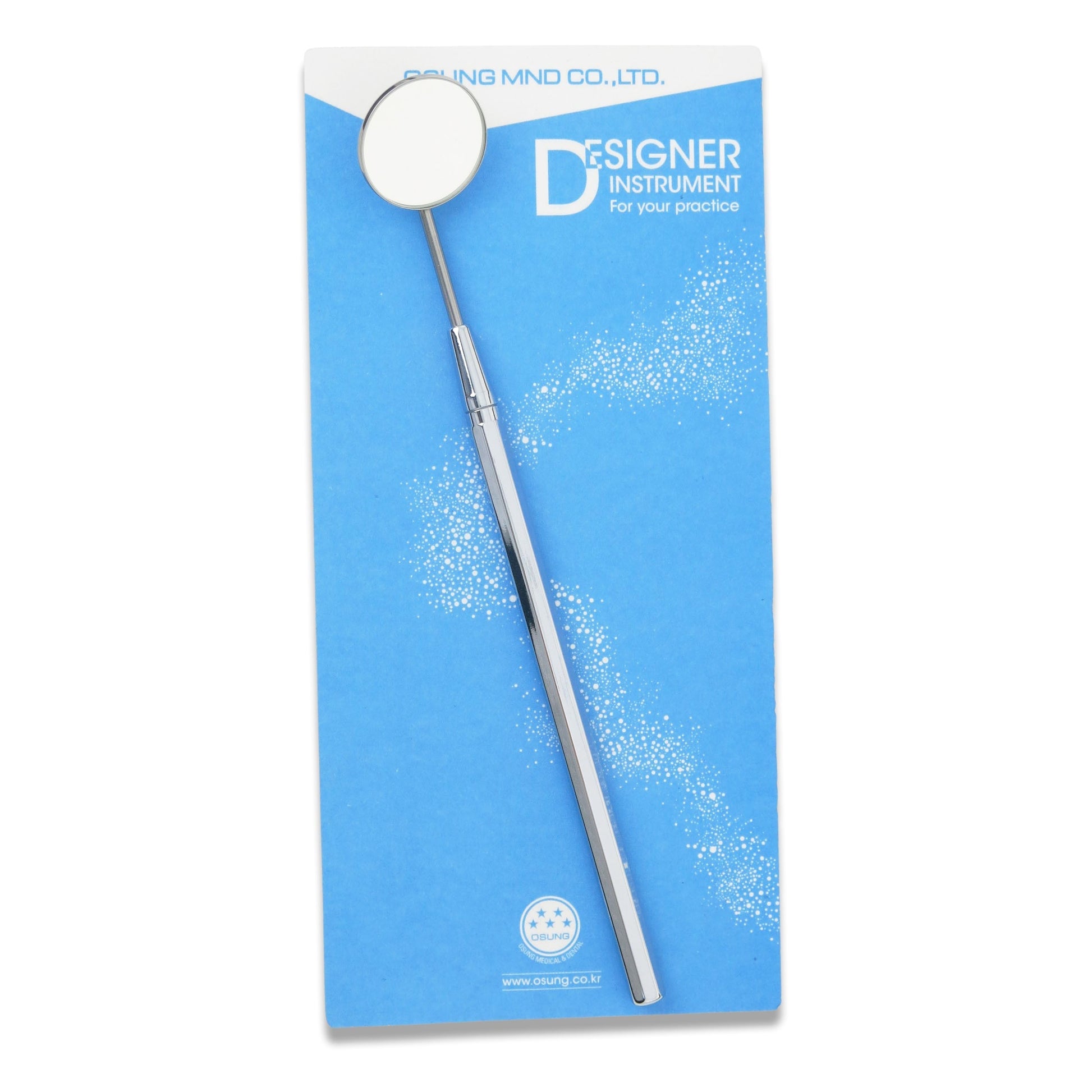 Mouth Mirror Simple Stem No. 5, 24mm dia, metal handle, EA - Osung USA