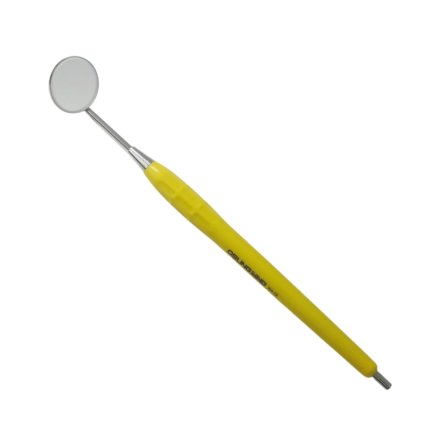 Mouth Mirror, Autoclavable Handle, Simple Stem, Yellow, 2MHS3 - Osung USA