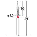 Cylindrical, Ogival End 1.3 mm Dia. Fine Grit Diamond Bur 5 per pack. 245.13F1 - Osung USA