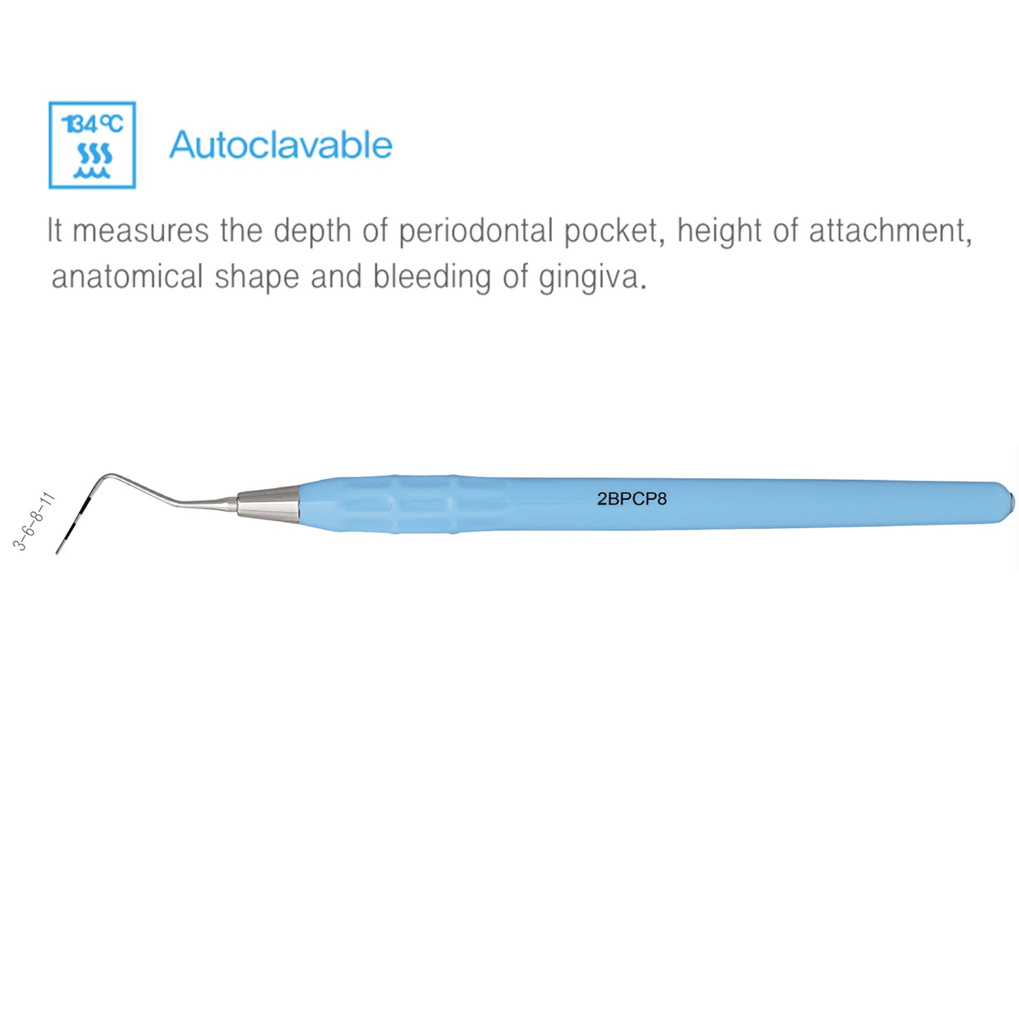 Osung CP8 Dental Probe Autoclavable Silicone Handle Premium -2BPCP8 - Osung USA