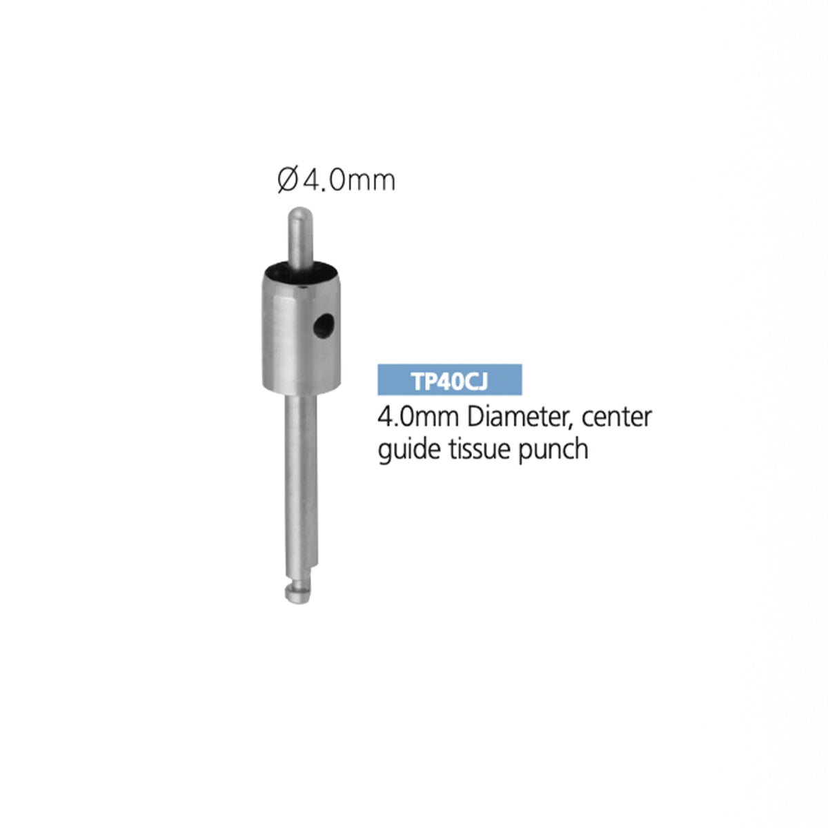 Center Guide Tissue Punch, 4mm Dia, TP40CJ - Osung USA