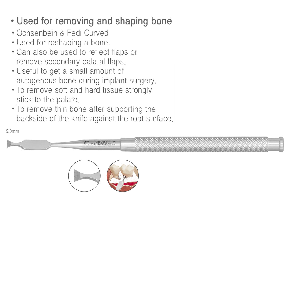 Osung #1 Ochenbein Periodontal Chisel Premium -CHCO1 - Osung USA