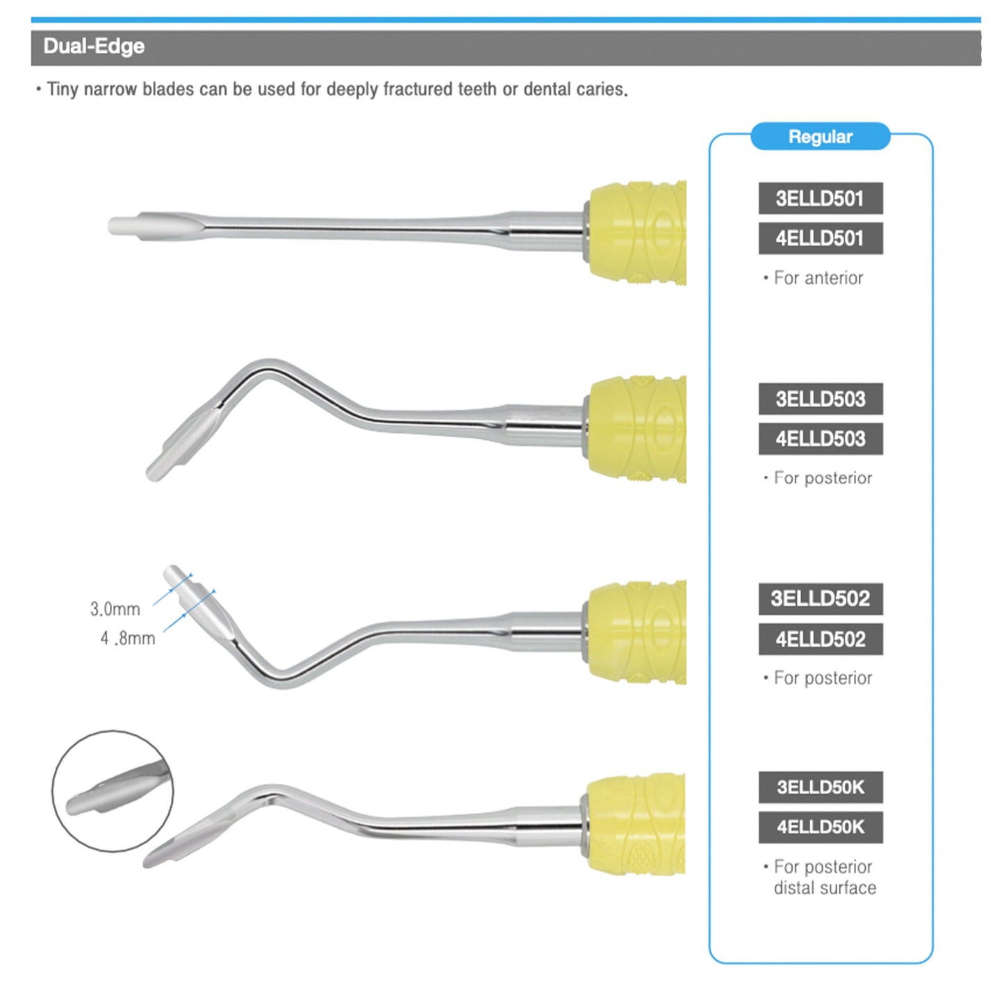 Osung Dual Edge Posterior Distal Luxating Elevator -ELLD50K - Osung USA