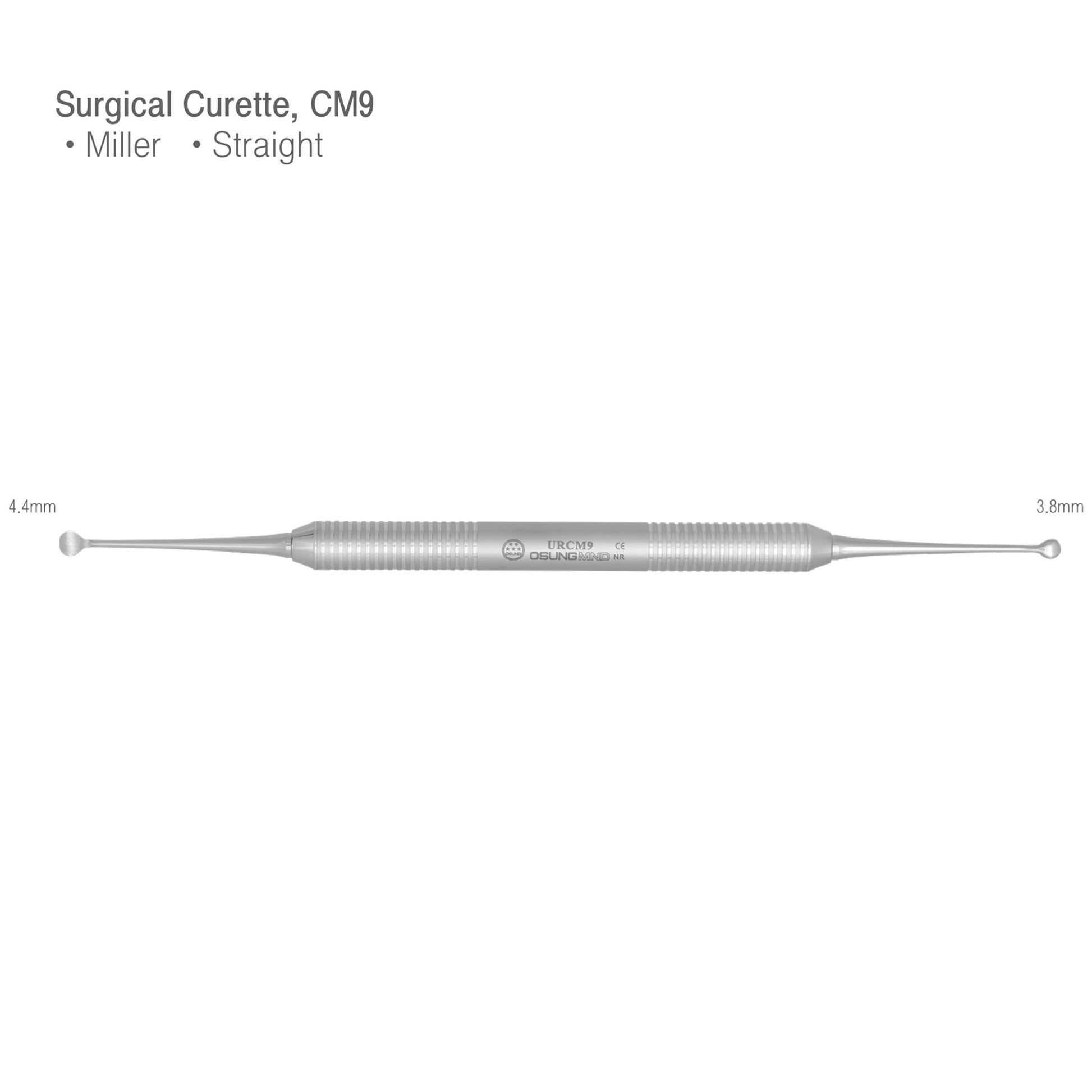 Osung #9 Miller Straight Dental Surgical Curette 4.4mm/3.8mm -URCM9 - Osung USA