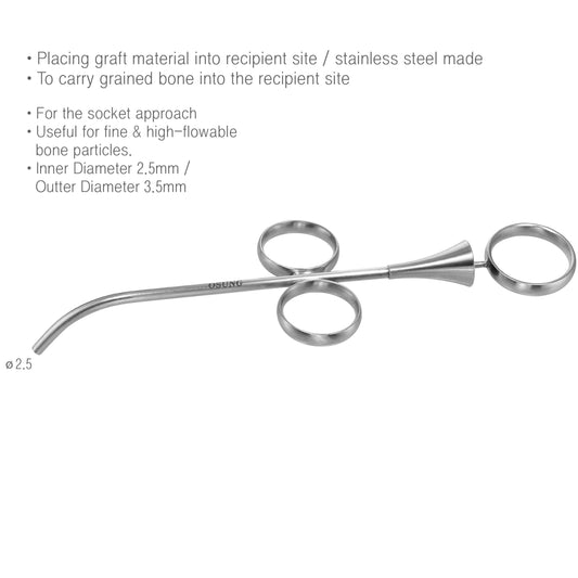 Osung Bone Syringe 2.5mm Inner Dia Bone Carrier Premium -BSY35 - Osung USA