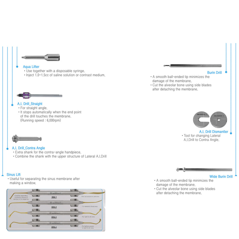 Sinus Lift Lateral Approach Kit Osung -OLA-KIT - Osung USA