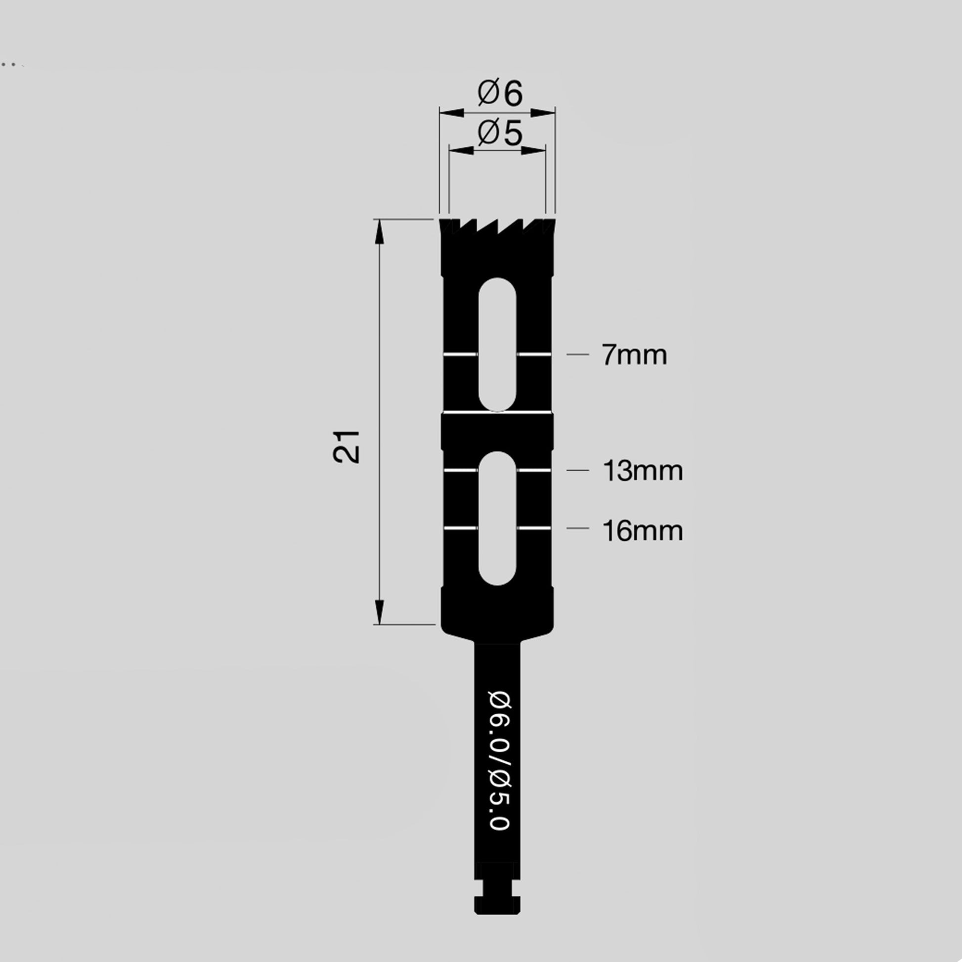 6mm/5mm Osung R60 Implant Trephine Bur Drill -THR60 - Osung USA