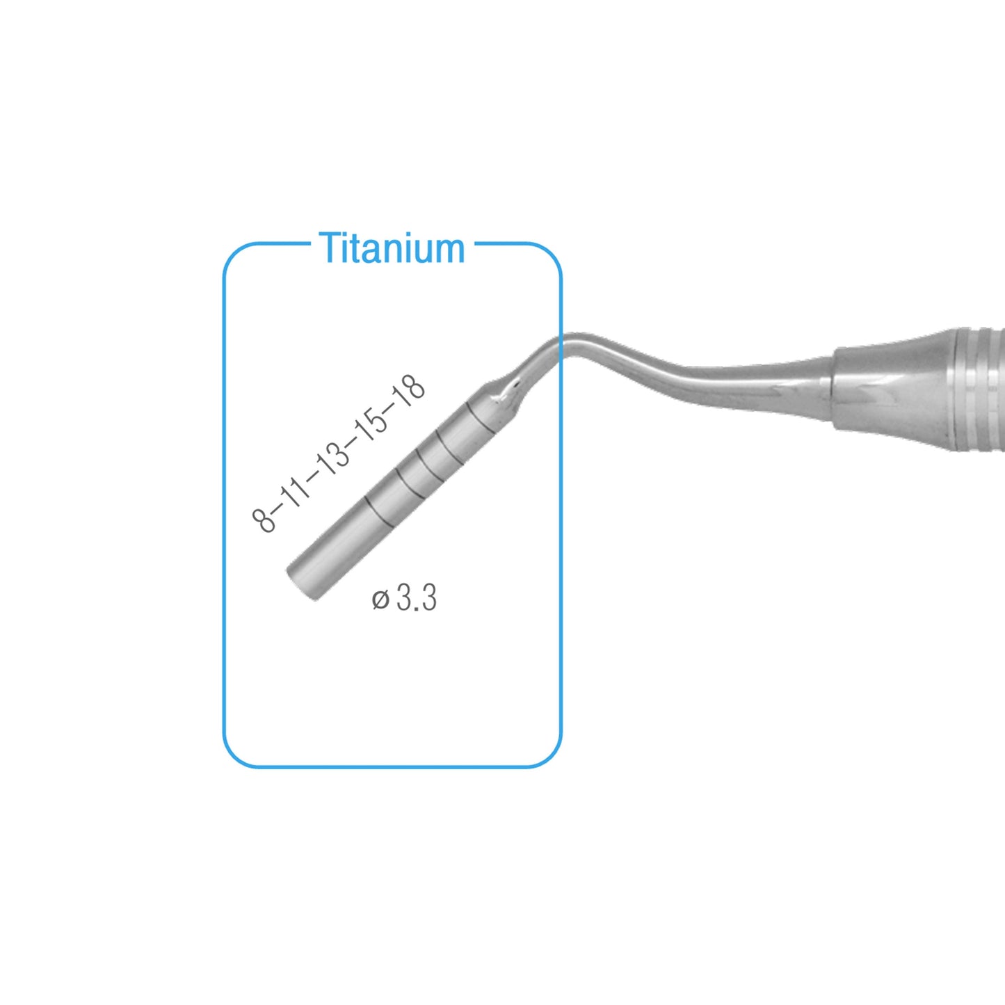 Osung Titanium Bone Packer 3.3mm/4.0 mm Dia. Premium -GP3340 - Osung USA