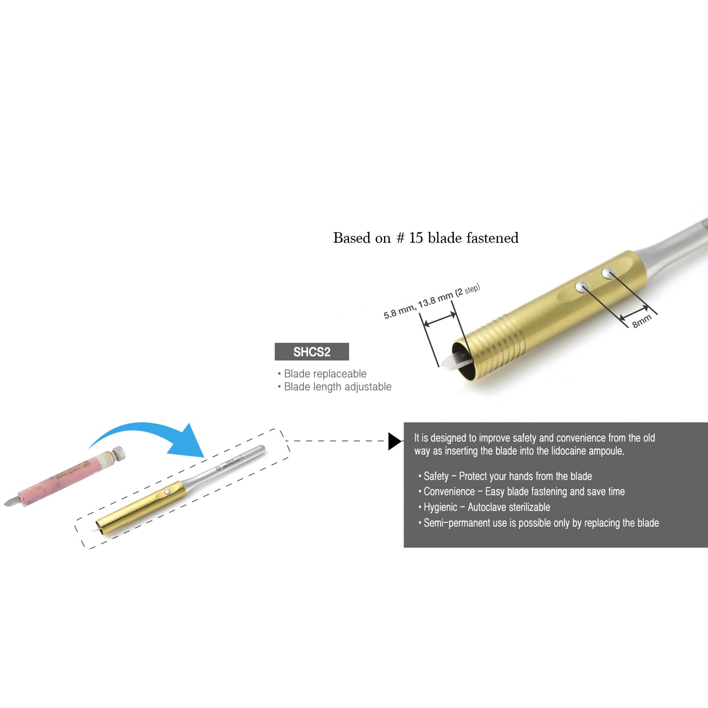 Osung Composite Scalpel Handle Adjustable Premium -SHCS2 - Osung USA