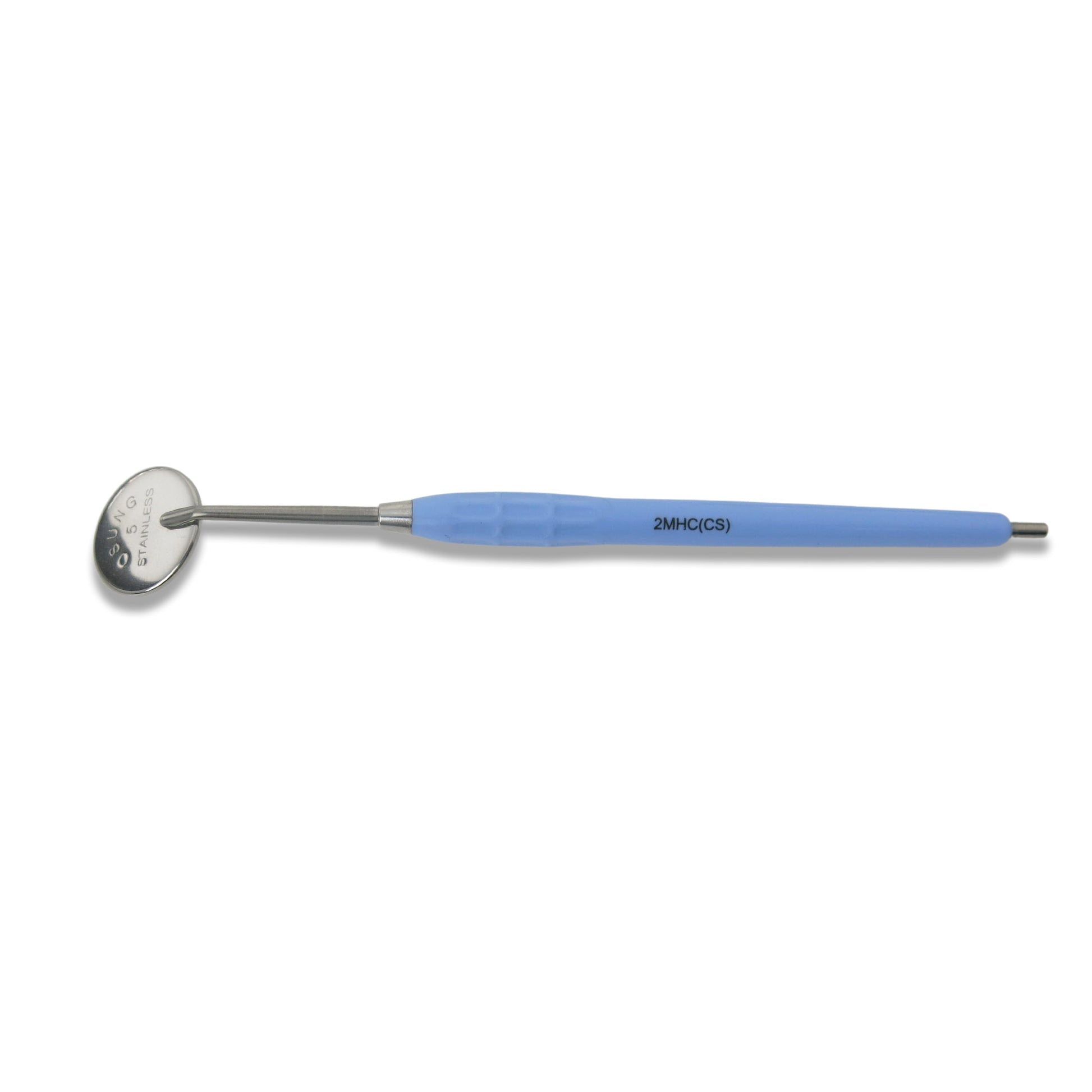 Mouth Mirror Front Surface, Cone Socket No. 5, 24mm dia, Blue Handle, EA - Osung USA