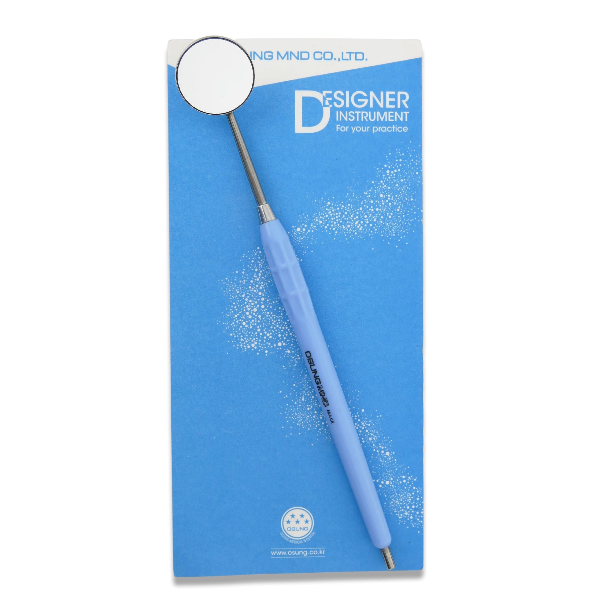 Mouth Mirror Front Surface, Cone Socket No. 5, 24mm dia, Blue Handle, EA - Osung USA